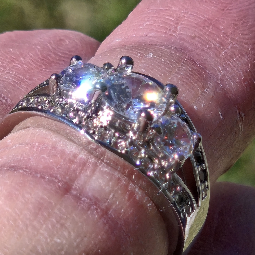 Dazzling Ring With CZs set in 925 silver Ring 7